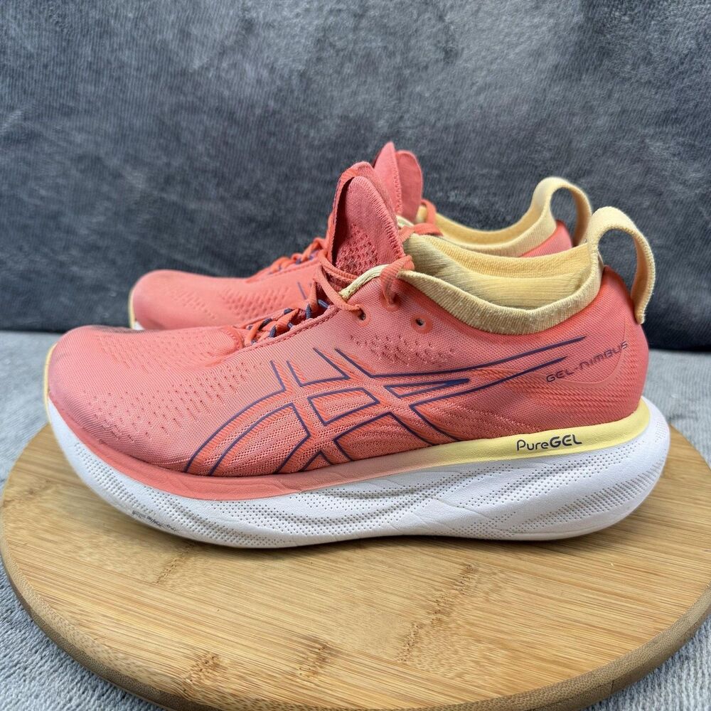 ASICS GEL-Nimbus 25 Shoes Womens Size 7.5 Pink Mesh Running Sneakers 1012B356